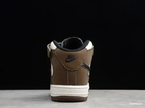 Mid Kids 314197-168 Air 1 Travis x 07 Force Brown Scott Nike Beige 0528